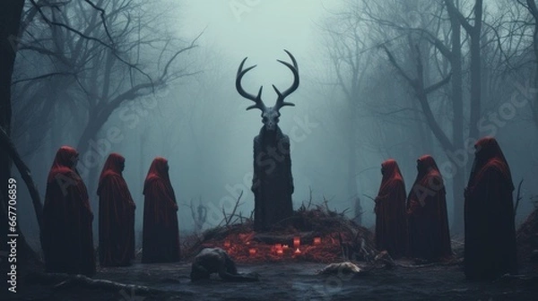 Obraz cult in the forest