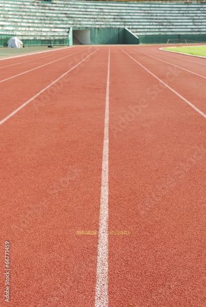 Obraz Athletic running track in stadium