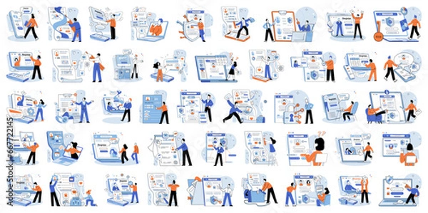 Fototapeta Authentication. Vector illustration. The authentication concept underscores importance user verification Accessibility features should be implemented without compromising system security User access