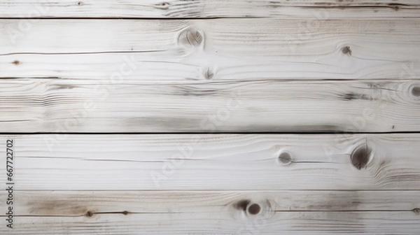 Fototapeta White wood texture background surface with old natural pattern. Light grunge surface rustic wooden table top view