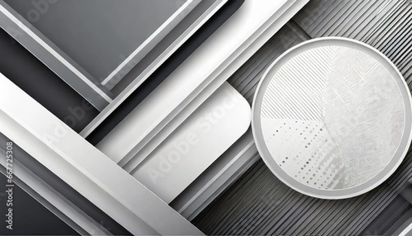 Obraz abstract architectural 3d background white