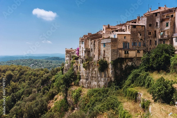 Fototapeta View of a medieval village in the south of France - Tourrettes-sur-Loup. Tourrettes-sur-Loup - the city of violets