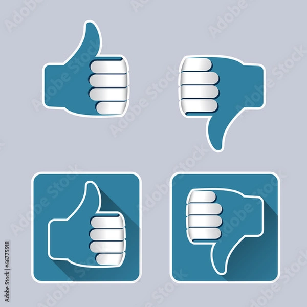 Obraz Two hands that are positive or negative