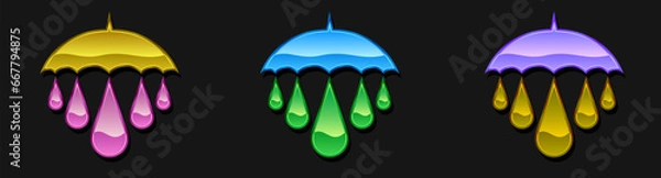 Fototapeta Umbrella abstract vector template design emblem logo, Water, Ecology, Business technology universal idea, Vector illustration