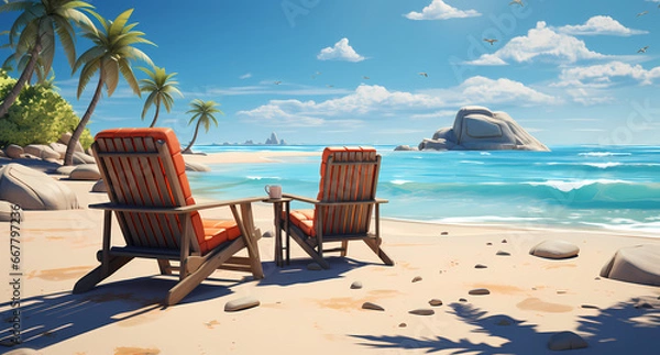 Fototapeta Beach theme background. Fantastic for your projects.