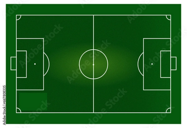 Fototapeta Football field with green grass effect from top view