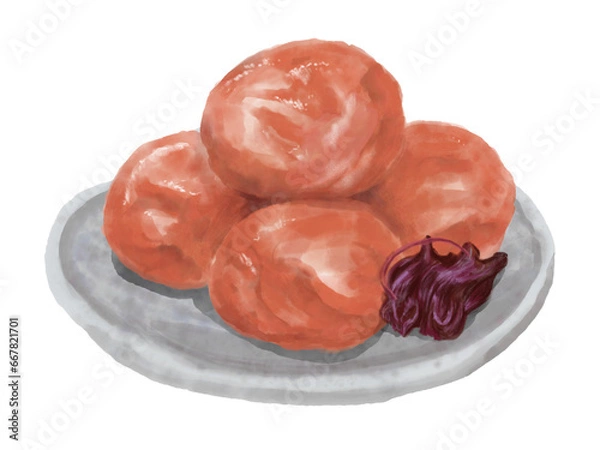 Obraz 水彩の梅干01_2