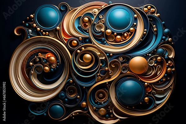 Fototapeta abstract background with circles