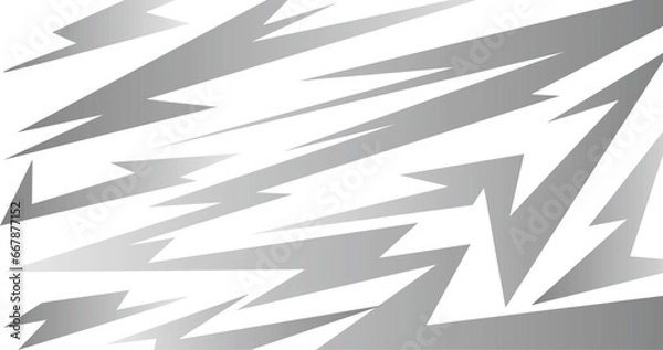 Fototapeta Abstract gray and white background with spikes and zigzag line pattern