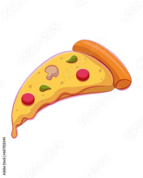 Obraz pizza slice isolated on transparent background