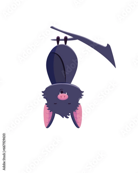 Obraz animated bat sleeping
