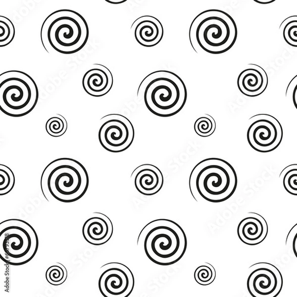 Obraz Spiral monochrome seamless texture