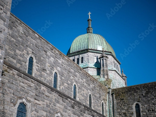 Fototapeta Galway, Ireland - 06-02-2023 : Close-up of the Cathedral of Our Lady Assumed into Heaven and St Nicholas