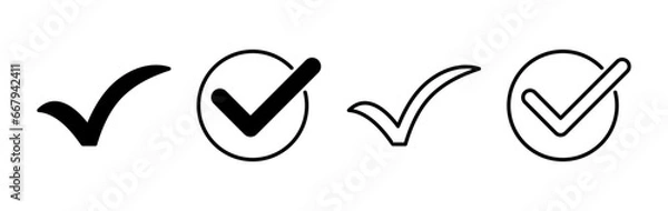 Fototapeta check icon vector. check mark icon. check list button icon.