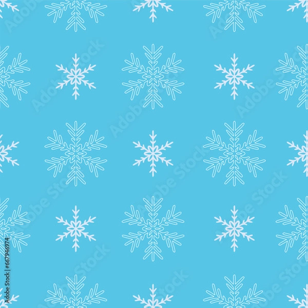 Obraz Snowflake rows repeating pattern