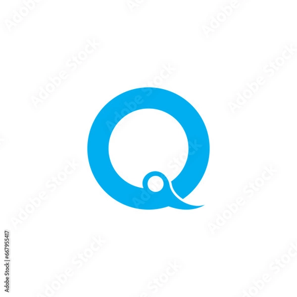 Obraz logo design letter q