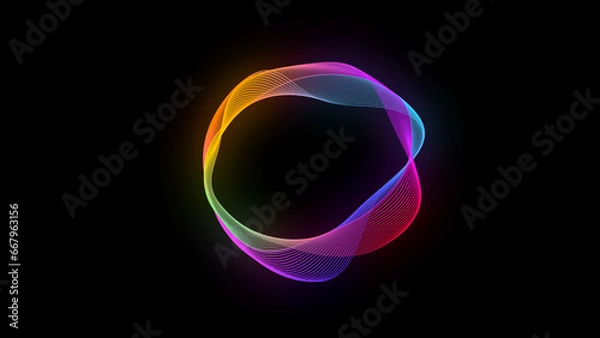 Obraz Abstract neon circle