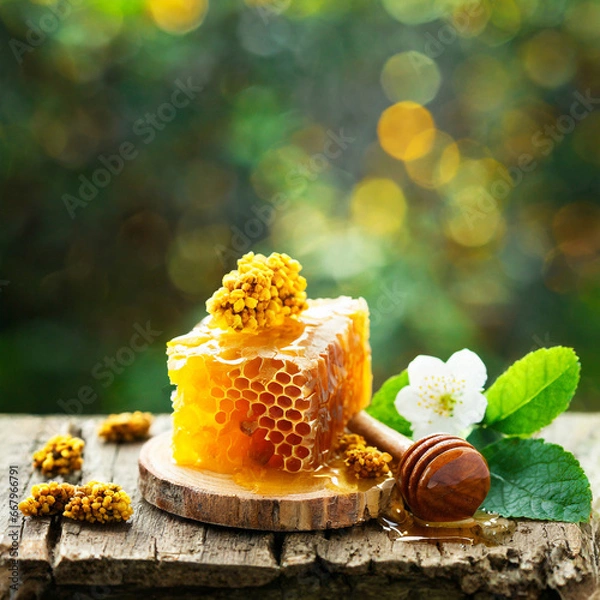 Fototapeta Propolis with honeycomb