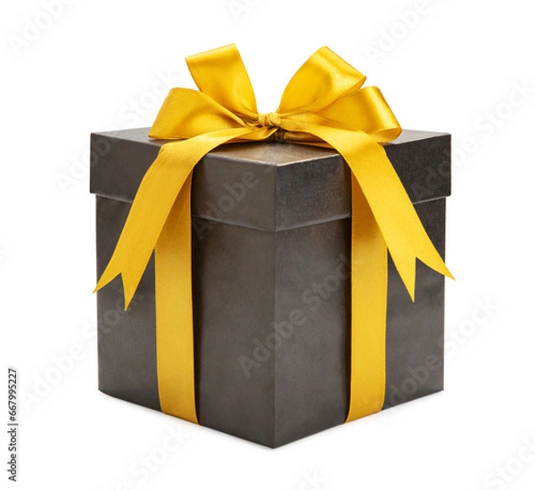 Fototapeta Gift black box isolated on white background