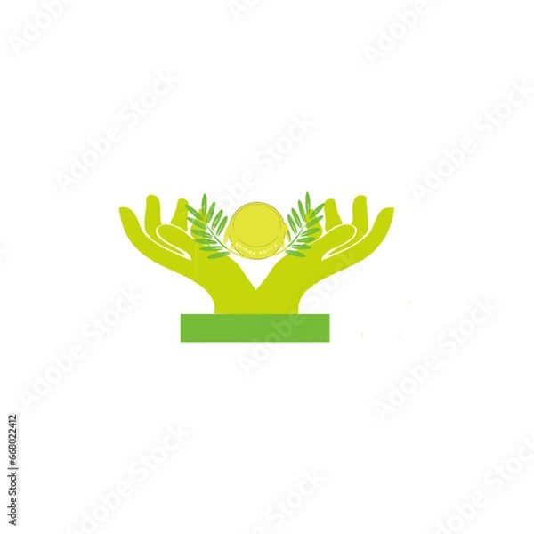 Obraz green my earth letter vector