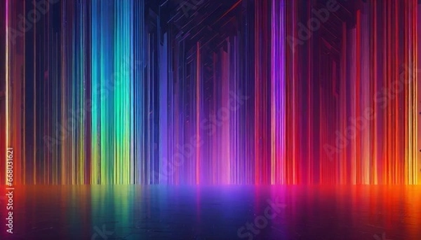 Obraz A Mesmerizing 3D Abstract Multicolor Visualization