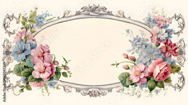 Fototapeta vintage border frame. generative AI.
