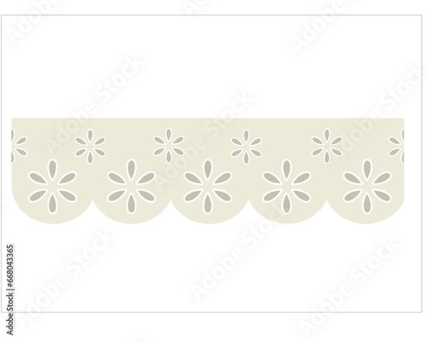 Obraz cotton lace scallop design vector