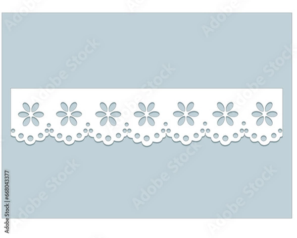Obraz cotton lace scallop design vector