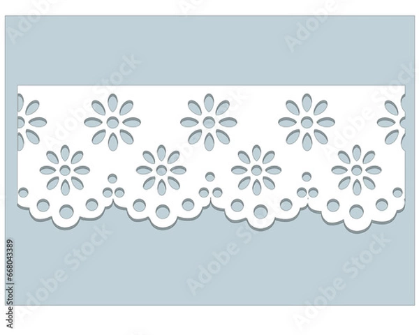 Obraz cotton lace scallop design vector