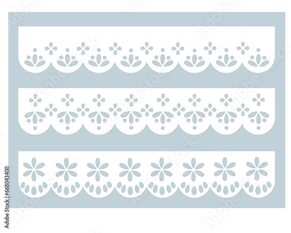 Obraz cotton lace scallop design vector