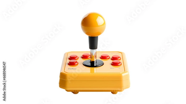Obraz Isolated Retro Joystick on White Background Isolated on Transparent or White Background, PNG