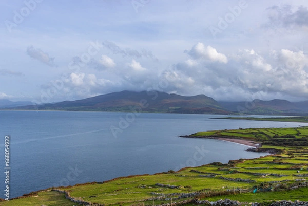 Fototapeta Brandon, Ireland - October 1 2023 "Wild Atlantic Way Scenic Road - Brandon Point"