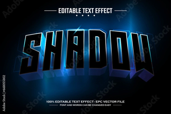Obraz Shadow 3D editable text effect template