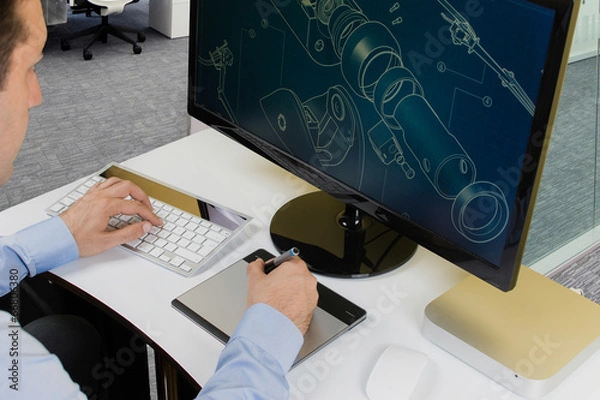 Fototapeta Designing a project in office