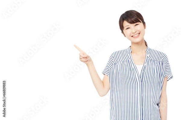 Fototapeta 指差す女性