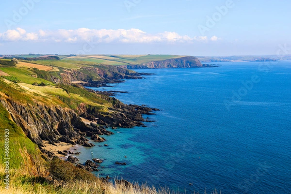 Fototapeta cSouth West Coastal Footpath, coastal view