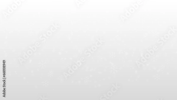 Obraz Falling snow flake template transparent background