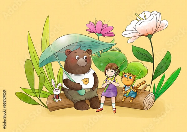 Obraz 숲속 친구들