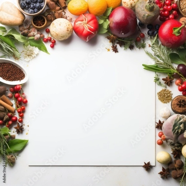 Fototapeta Christmas and New Year holiday banner with a Silver background and a Festive Feast. Concept with space for text for ads, banners and greeting card
