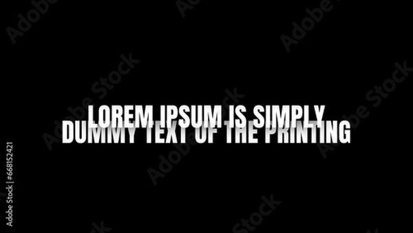 Fototapeta Text Animation