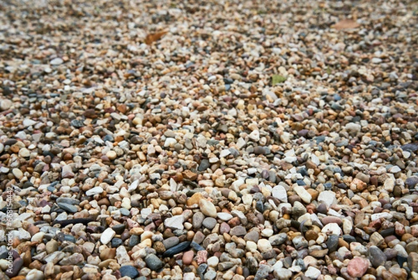 Obraz beautiful pebble beach with perspective blur background