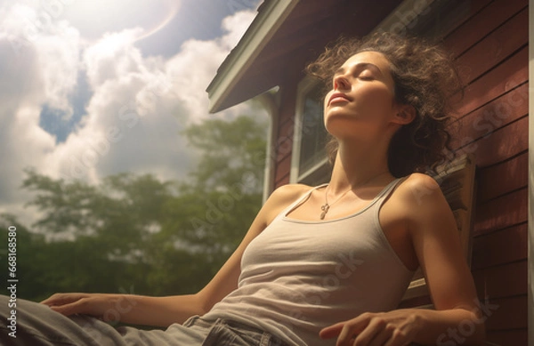 Obraz woman meditating