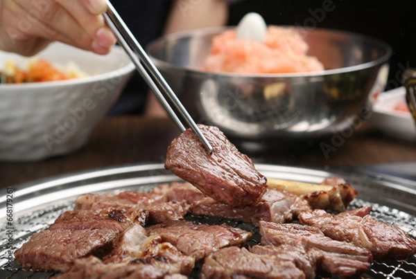 Obraz Grilled Sirloin, 등심구이, 꽃등심