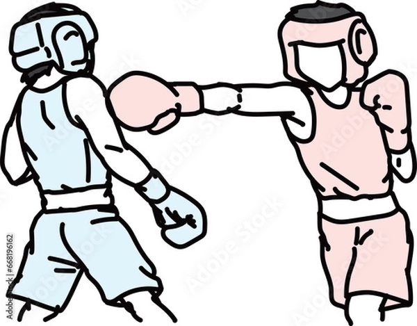 Obraz アマチュアボクシング_右ストレート