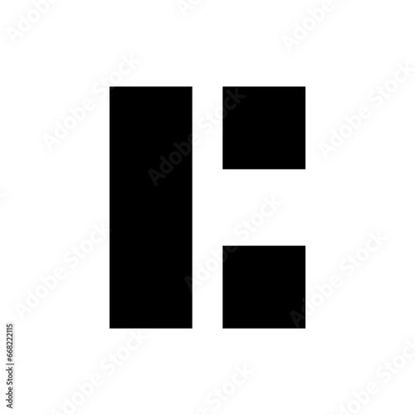 Obraz Black Rectangular Letter C Icon