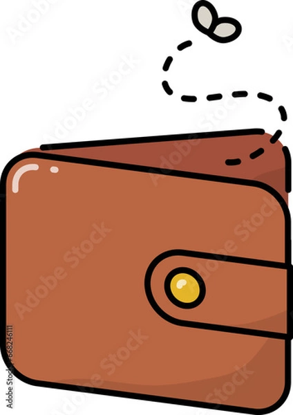 Fototapeta Empty wallet icon