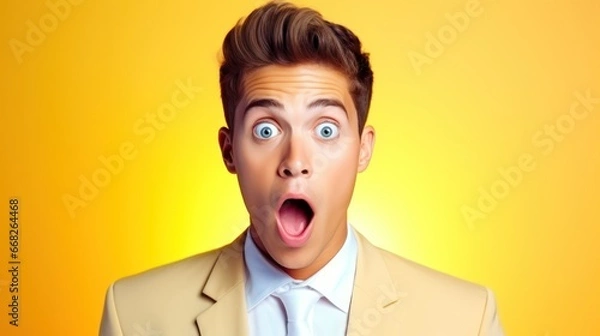 Fototapeta Man is suprised