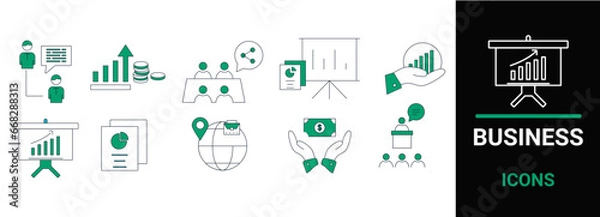 Obraz Business icons set