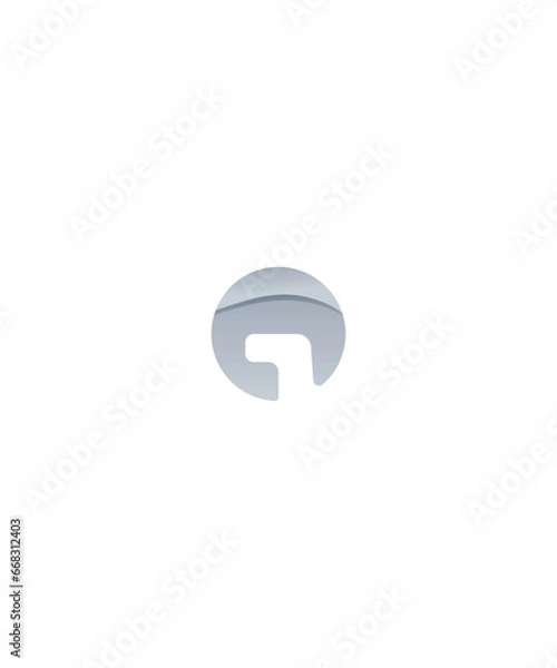 Obraz Letter G modern logo with Number 1 Integrated 