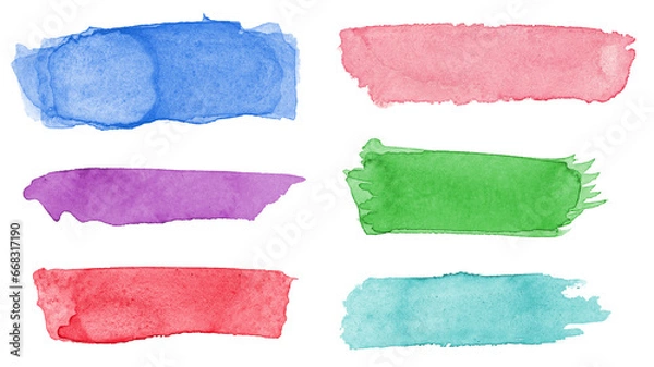 Obraz Watercolor Brush Stroke Banners